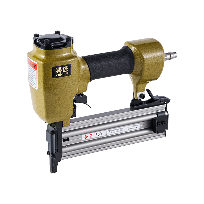 F50 Pneumatic Straight Nail Gun With Safety Feature To Prevent Accidental Activation